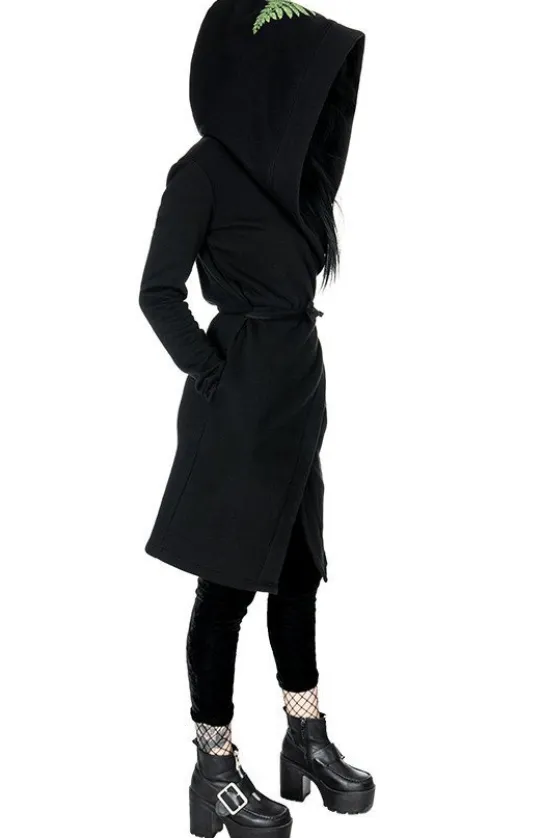 FOREST WITCH haft paproć Długa, gotycka bluza z paprocią-Restyle New