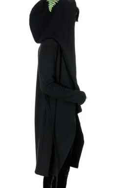 FOREST WITCH haft paproć Długa, gotycka bluza z paprocią-Restyle New