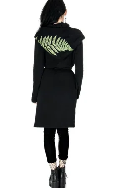 FOREST WITCH haft paproć Długa, gotycka bluza z paprocią-Restyle New