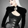 Gorset mocno wyszczuplający, underbust, eko-skóra, steampunk „BLACK ARMOR”-Restyle Fashion