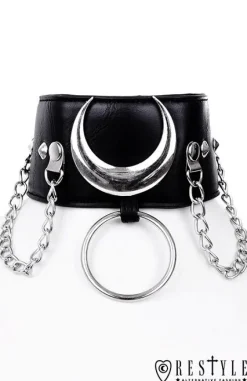 Gotycka obroża z księżycem "IRON MOON COLLAR"-Restyle Sale