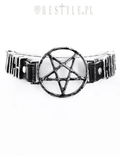 Gotycka obroża z napisem WITCHCRAFT BLACK VEGAN CHOKER-Restyle Clearance