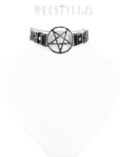 Gotycka obroża z napisem WITCHCRAFT BLACK VEGAN CHOKER-Restyle Clearance