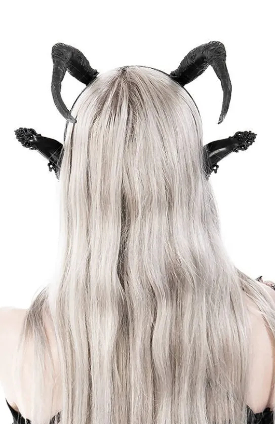 Gotycka opaska z rogami DARK ELF-Restyle Sale