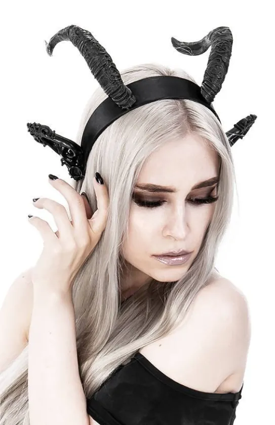 Gotycka opaska z rogami DARK ELF-Restyle Sale