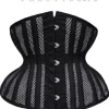 Gotycki gorset z siatki mocno modelujący "CU2 Black Mesh Underbust”-Restyle Outlet