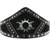 Gotycki Pasek na talię TRIPLE GODDESS zamszowy-Restyle Outlet