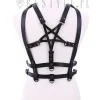 Gotycki Pasek na talię, uprząż , Czarny "PENTAGRAM HARNESS BELT"-Restyle Fashion