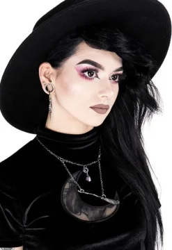 Gotycki srebrny wisior czarownicy miotła BROOMSTICK-Restyle New