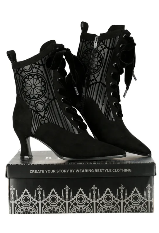 Gotyckie Trzewiki SANCTORIUM Katedralne, sznurowane buty-Restyle Sale