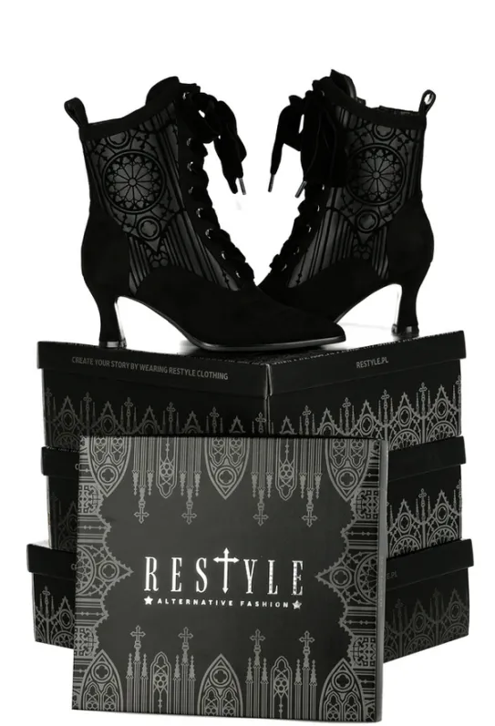 Gotyckie Trzewiki SANCTORIUM Katedralne, sznurowane buty-Restyle Sale