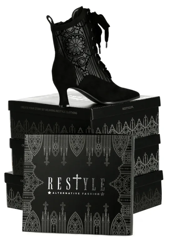 Gotyckie Trzewiki SANCTORIUM Katedralne, sznurowane buty-Restyle Sale