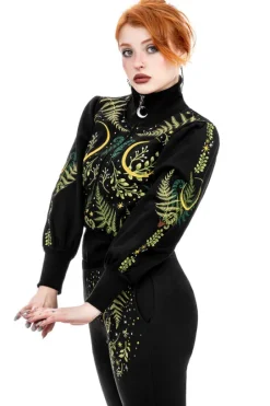 HERBAL CROPPED Krótka bluza z haftem-Restyle Clearance