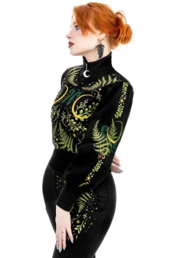 HERBAL CROPPED Krótka bluza z haftem-Restyle Clearance