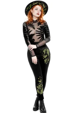 HERBAL SWEATPANTS Spodnie dresowe modelujące z haftem-Restyle Discount