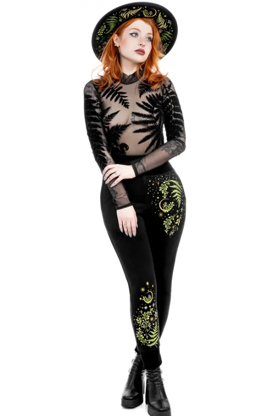 HERBAL SWEATPANTS Spodnie dresowe modelujące z haftem-Restyle Discount