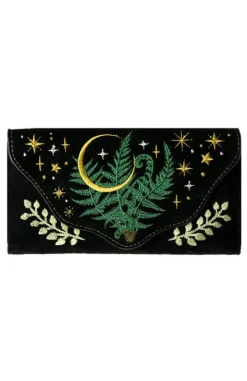 HERBAL WALLET haftowany podłużny portfel paproć-Restyle Hot