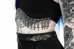 JASMIN CRESCENT TOP Krótki top z koralikami-Restyle Online