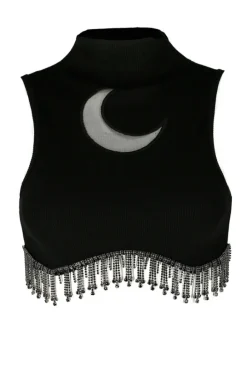 JASMIN CRESCENT TOP Krótki top z koralikami-Restyle Online