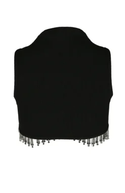 JASMIN CRESCENT TOP Krótki top z koralikami-Restyle Online