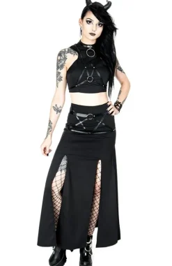 Krótki top z harnessem i obrożą VILLAIN TOP-Restyle Sale