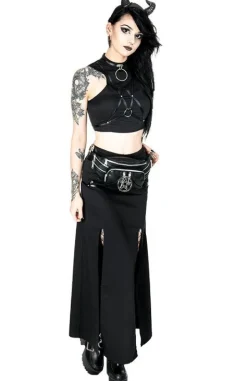 Krótki top z harnessem i obrożą VILLAIN TOP-Restyle Sale