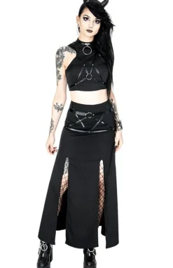 Krótki top z harnessem i obrożą VILLAIN TOP-Restyle Sale