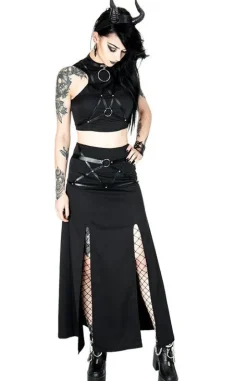 Krótki top z harnessem i obrożą VILLAIN TOP-Restyle Sale