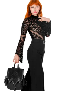 LORETTA Spodnie z bardzo wysokim stanem, Dzwony z księżycem-Restyle Best