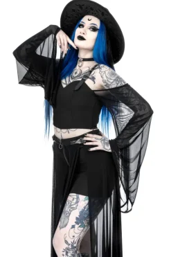 MIDNIGHT VEIL LONG SLEEVE TOP-Restyle Outlet