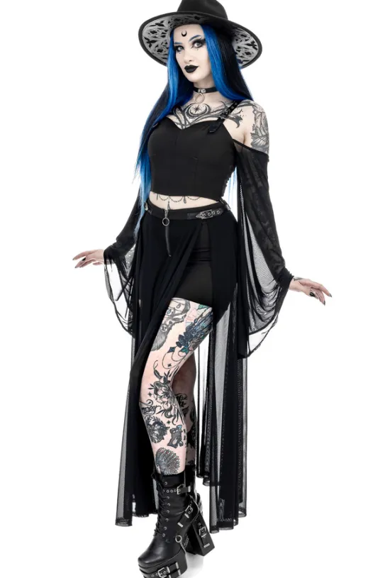MIDNIGHT VEIL LONG SLEEVE TOP-Restyle Outlet