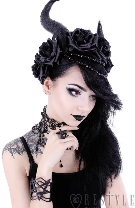 Nowoczesna gotycka bransoleta geometryczna "PENTAGRAM BLACK BRACELET"-Restyle Sale