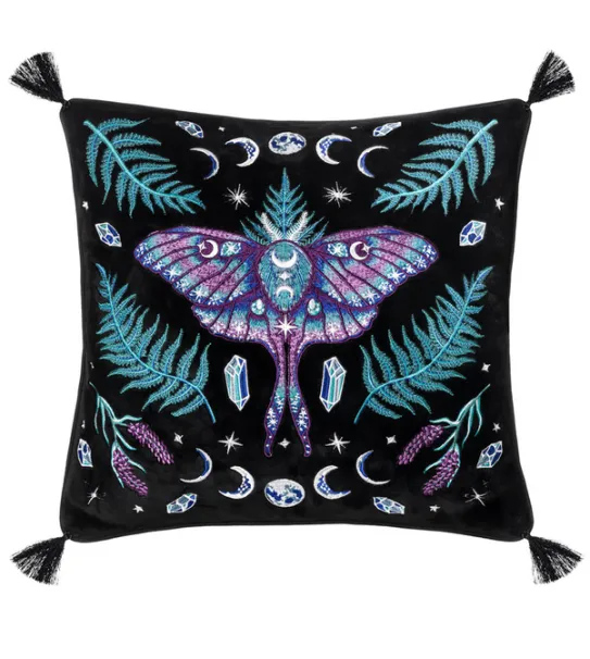 Poszewka ENCHANTED FOREST haftowana poduszka z ćmą-Restyle Online