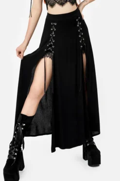 RHODANTHE spódnica z wiskozy maxi-Restyle Outlet