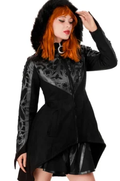 ROSARIUM COAT zamszowy płaszcz w motywy katedralne-Restyle Clearance