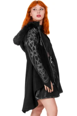 ROSARIUM COAT zamszowy płaszcz w motywy katedralne-Restyle Clearance