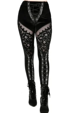 ROSARIUM Flocked Leggings-Restyle Outlet