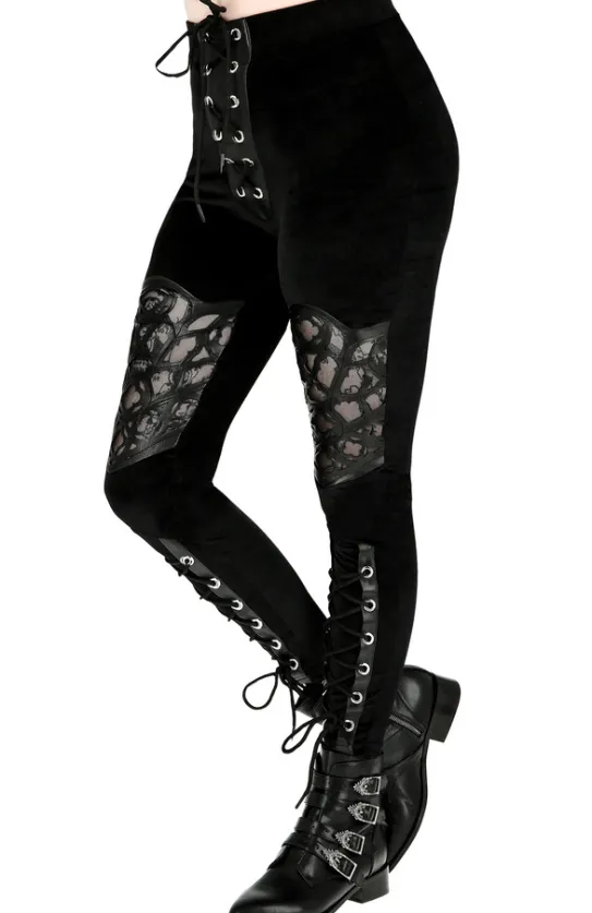 ROSARIUM LASER CUT LEGGINGS-Restyle Online
