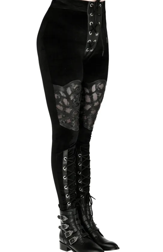 ROSARIUM LASER CUT LEGGINGS-Restyle Online