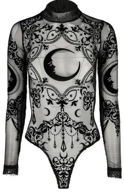 Siateczkowe body z księżycem CRESCENT BODYSUIT-Restyle Clearance