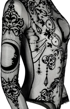 Siateczkowe body z księżycem CRESCENT BODYSUIT-Restyle Clearance
