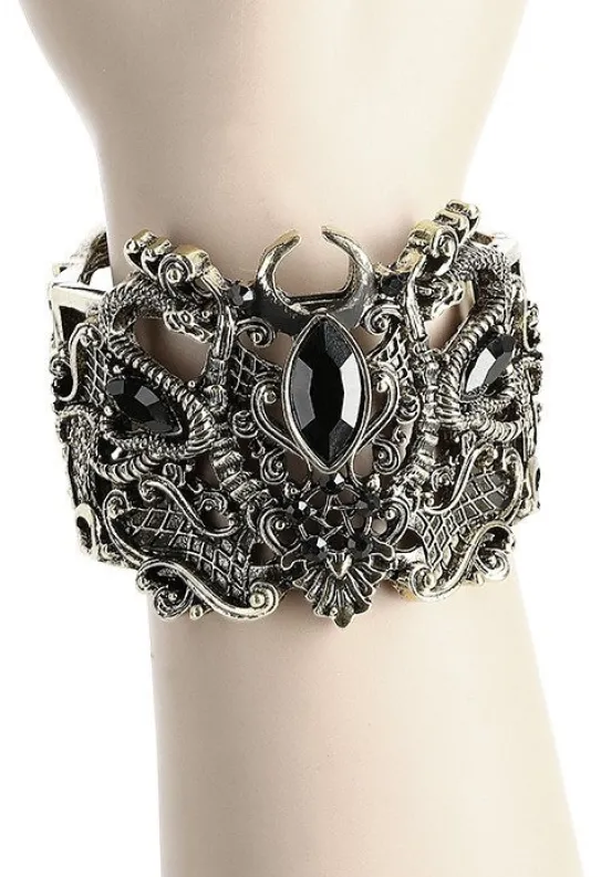 Szeroka Złota Bransoleta Snake wąż-Restyle Hot