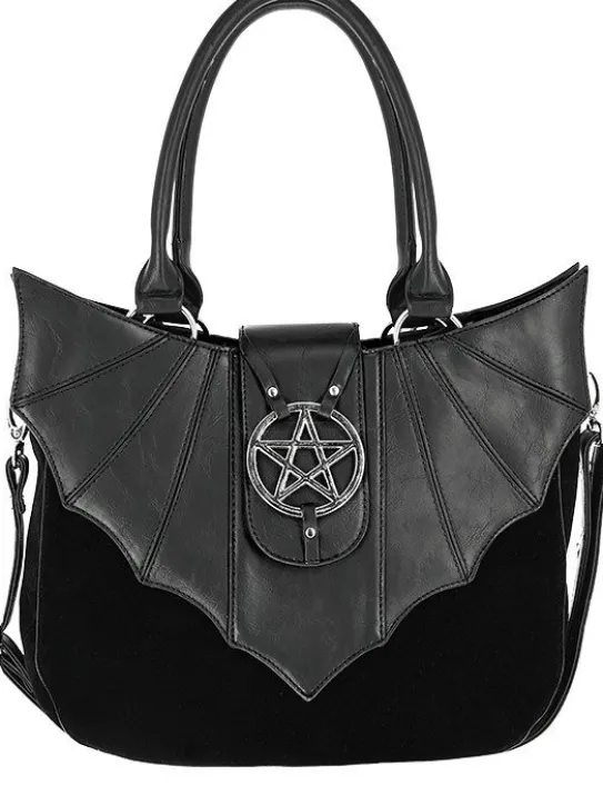 Torebka gotycka "OMINOUS BAG" nietoperz i pentagram-Restyle Best