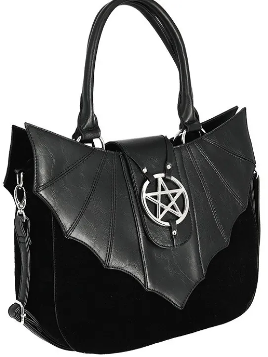 Torebka gotycka "OMINOUS BAG" nietoperz i pentagram-Restyle Best