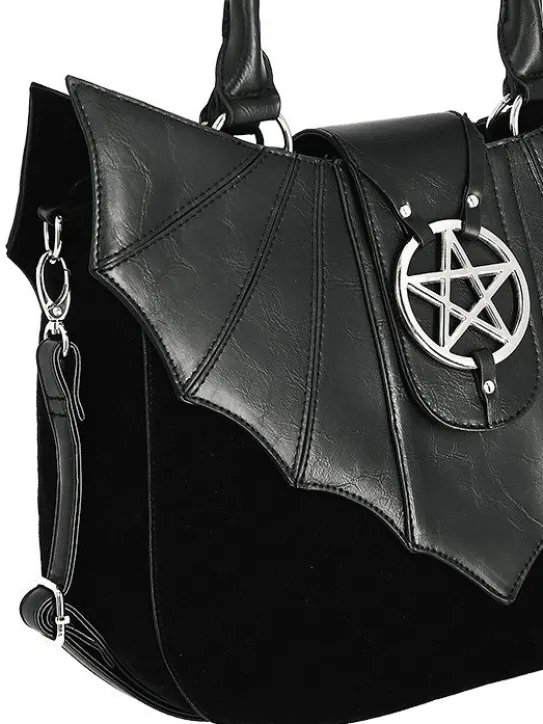 Torebka gotycka "OMINOUS BAG" nietoperz i pentagram-Restyle Best