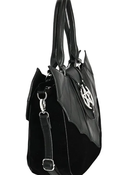 Torebka gotycka "OMINOUS BAG" nietoperz i pentagram-Restyle Best