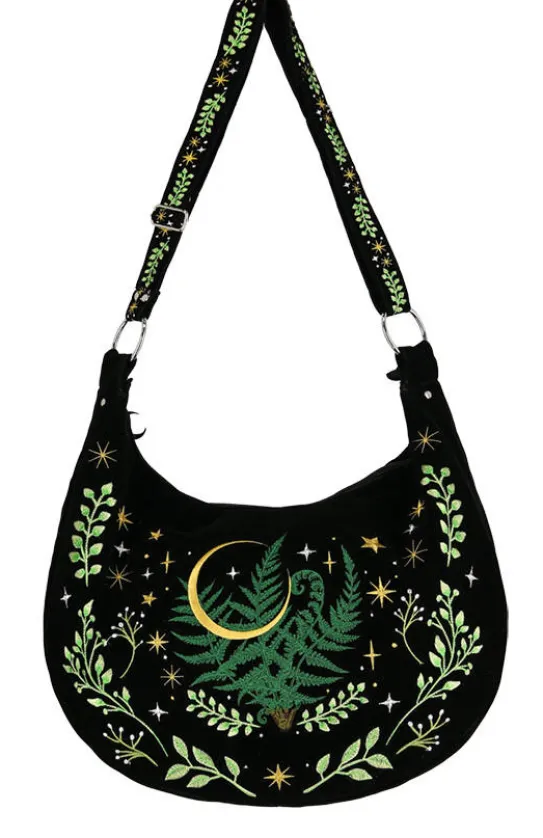 Torebka HERBAL hobo Bag Haftowana Paproć-Restyle Online
