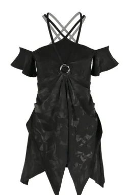 Tunika Strappy Acid Wash asymetryczna z harnessem-Restyle Sale