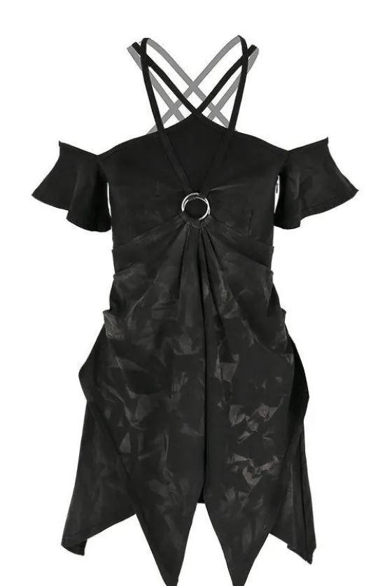 Tunika Strappy Acid Wash asymetryczna z harnessem-Restyle Sale