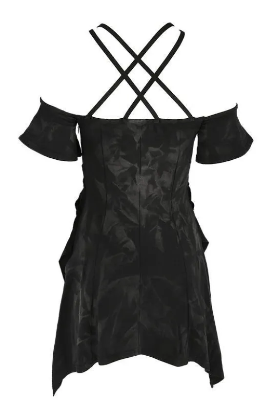 Tunika Strappy Acid Wash asymetryczna z harnessem-Restyle Sale
